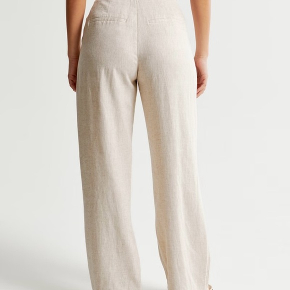 Curve Love A&F Sloane Tailored Linrn-blend Pant - Picture 3 of 3